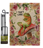 Don't Care Toad - Bugs & Frogs Garden Friends Vertical Impressions Decorative Flags HG137470 Made In USA