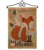Welcome Fox - Bugs & Frogs Garden Friends Vertical Impressions Decorative Flags HG191107 Made In USA