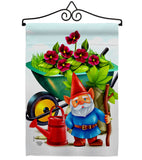 Garden Gnome - Bugs & Frogs Garden Friends Vertical Impressions Decorative Flags HG192457 Made In USA