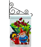 Garden Gnome - Bugs & Frogs Garden Friends Vertical Impressions Decorative Flags HG192457 Made In USA