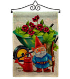 Garden Gnome - Bugs & Frogs Garden Friends Vertical Impressions Decorative Flags HG192457 Made In USA