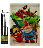 Garden Gnome - Bugs & Frogs Garden Friends Vertical Impressions Decorative Flags HG192457 Made In USA