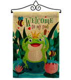Frog Welcome - Bugs & Frogs Garden Friends Vertical Impressions Decorative Flags HG192582 Made In USA