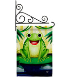 Happy Frog - Bugs & Frogs Garden Friends Vertical Impressions Decorative Flags HG192620 Made In USA