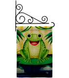 Happy Frog - Bugs & Frogs Garden Friends Vertical Impressions Decorative Flags HG192620 Made In USA