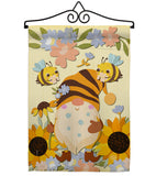 Blooming Gnome - Bugs & Frogs Garden Friends Vertical Impressions Decorative Flags HG192669 Made In USA