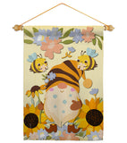 Blooming Gnome - Bugs & Frogs Garden Friends Vertical Impressions Decorative Flags HG192669 Made In USA