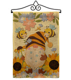 Blooming Gnome - Bugs & Frogs Garden Friends Vertical Impressions Decorative Flags HG192669 Made In USA