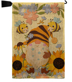 Blooming Gnome - Bugs & Frogs Garden Friends Vertical Impressions Decorative Flags HG192669 Made In USA