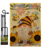 Blooming Gnome - Bugs & Frogs Garden Friends Vertical Impressions Decorative Flags HG192669 Made In USA