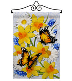 Daffodil & Butterflies - Bugs & Frogs Garden Friends Vertical Impressions Decorative Flags HG192670 Made In USA