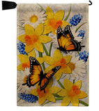 Daffodil & Butterflies - Bugs & Frogs Garden Friends Vertical Impressions Decorative Flags HG192670 Made In USA
