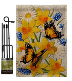 Daffodil & Butterflies - Bugs & Frogs Garden Friends Vertical Impressions Decorative Flags HG192670 Made In USA