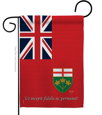Ontario - Canada Provinces Flags of the World Vertical Impressions Decorative Flags HG108185 Made In USA