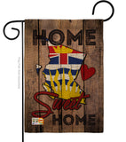 Canada Provinces British Columbia Home Sweet Home - Canada Provinces Flags of the World Vertical Impressions Decorative Flags HG191178 Made In USA