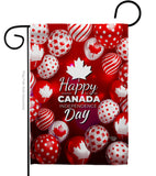 Happy Canada Day - Canada Provinces Flags of the World Vertical Impressions Decorative Flags HG192279 Made In USA