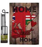 Canada Provinces Manitoba Home Sweet Home - Canada Provinces Flags of the World Vertical Impressions Decorative Flags HG191176 Made In USA