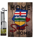 Canada Provinces Alberta Home Sweet Home - Canada Provinces Flags of the World Vertical Impressions Decorative Flags HG191177 Made In USA