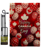 Happy Canada Day - Canada Provinces Flags of the World Vertical Impressions Decorative Flags HG192279 Made In USA