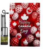 Happy Canada Day - Canada Provinces Flags of the World Vertical Impressions Decorative Flags HG192279 Made In USA