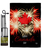 Firework Canada Day - Canada Provinces Flags of the World Vertical Impressions Decorative Flags HG192515 Made In USA