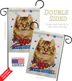 Patriotic Amerian Curl - Pets Nature Vertical Impressions Decorative Flags HG120108 Made In USA