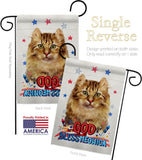 Patriotic Amerian Curl - Pets Nature Vertical Impressions Decorative Flags HG120108 Made In USA