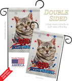 Patriotic Gray American Short Hair - Pets Nature Vertical Impressions Decorative Flags HG120109 Made In USA