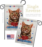 Patriotic American Short Hair - Pets Nature Vertical Impressions Decorative Flags HG120111 Made In USA