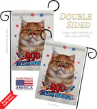 Patriotic British Short Hair - Pets Nature Vertical Impressions Decorative Flags HG120125 Made In USA