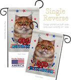 Patriotic British Short Hair - Pets Nature Vertical Impressions Decorative Flags HG120125 Made In USA