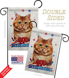 Patriotic Brown Dilute Calico - Pets Nature Vertical Impressions Decorative Flags HG120139 Made In USA