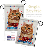 Patriotic Brown Dilute Calico - Pets Nature Vertical Impressions Decorative Flags HG120139 Made In USA