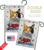 Patriotic Dilute Calico - Pets Nature Vertical Impressions Decorative Flags HG120140 Made In USA