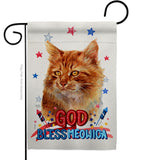 Patriotic Ginger - Pets Nature Vertical Impressions Decorative Flags HG120143 Made In USA