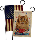 Patriotic Amerian Curl - Pets Nature Vertical Impressions Decorative Flags HG120108 Made In USA