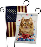 Patriotic Amerian Curl - Pets Nature Vertical Impressions Decorative Flags HG120108 Made In USA