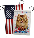 Patriotic Amerian Curl - Pets Nature Vertical Impressions Decorative Flags HG120108 Made In USA