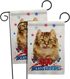 Patriotic Amerian Curl - Pets Nature Vertical Impressions Decorative Flags HG120108 Made In USA
