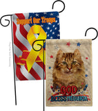 Patriotic Amerian Curl - Pets Nature Vertical Impressions Decorative Flags HG120108 Made In USA