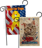 Patriotic Gray American Short Hair - Pets Nature Vertical Impressions Decorative Flags HG120109 Made In USA