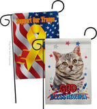 Patriotic Gray American Short Hair - Pets Nature Vertical Impressions Decorative Flags HG120109 Made In USA