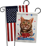 Patriotic American Short Hair - Pets Nature Vertical Impressions Decorative Flags HG120111 Made In USA