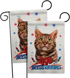 Patriotic American Short Hair - Pets Nature Vertical Impressions Decorative Flags HG120111 Made In USA