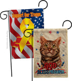 Patriotic American Short Hair - Pets Nature Vertical Impressions Decorative Flags HG120111 Made In USA