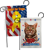 Patriotic American Short Hair - Pets Nature Vertical Impressions Decorative Flags HG120111 Made In USA