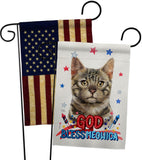 Patriotic Bengal - Pets Nature Vertical Impressions Decorative Flags HG120116 Made In USA