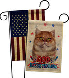 Patriotic British Short Hair - Pets Nature Vertical Impressions Decorative Flags HG120125 Made In USA