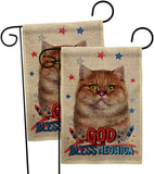 Patriotic British Short Hair - Pets Nature Vertical Impressions Decorative Flags HG120125 Made In USA