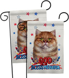 Patriotic British Short Hair - Pets Nature Vertical Impressions Decorative Flags HG120125 Made In USA